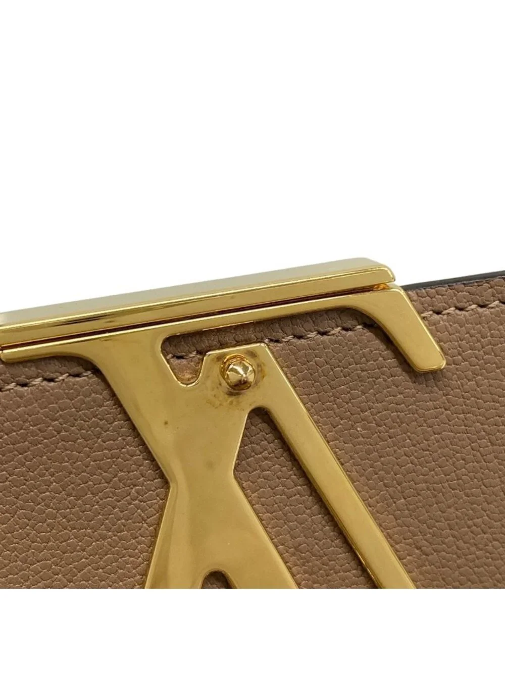 Louis Vuitton Trifold Wallet Portefeuille Capucines Compact Galle Leather